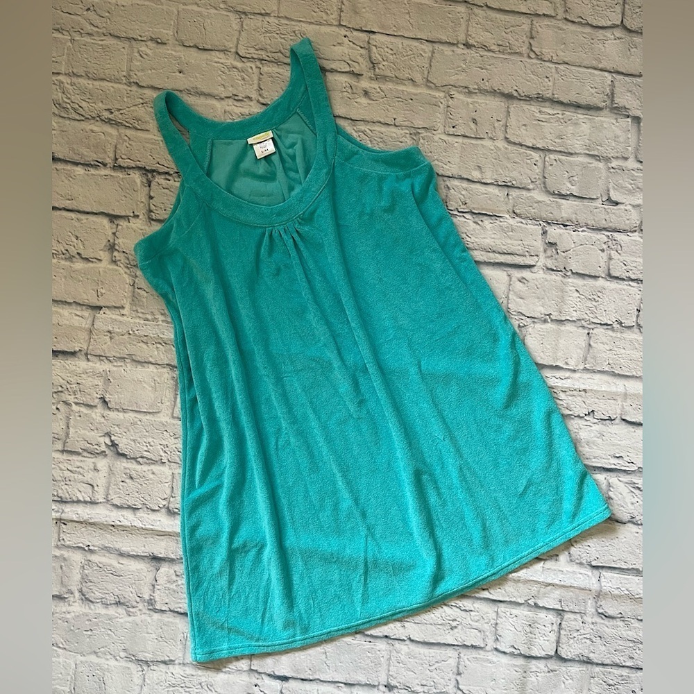 Capelli Turquoise Terry Swim Coverup Sleeveless Dress Size L/XL GUC